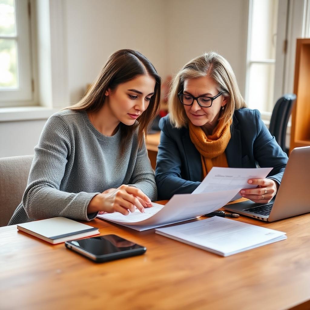 Student reviewing application with a UniCoach advisor